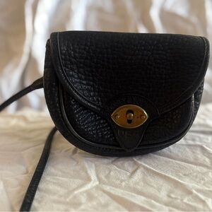 Vintage Dooney & Bourke All Weather Leather Small Black Belt Bag